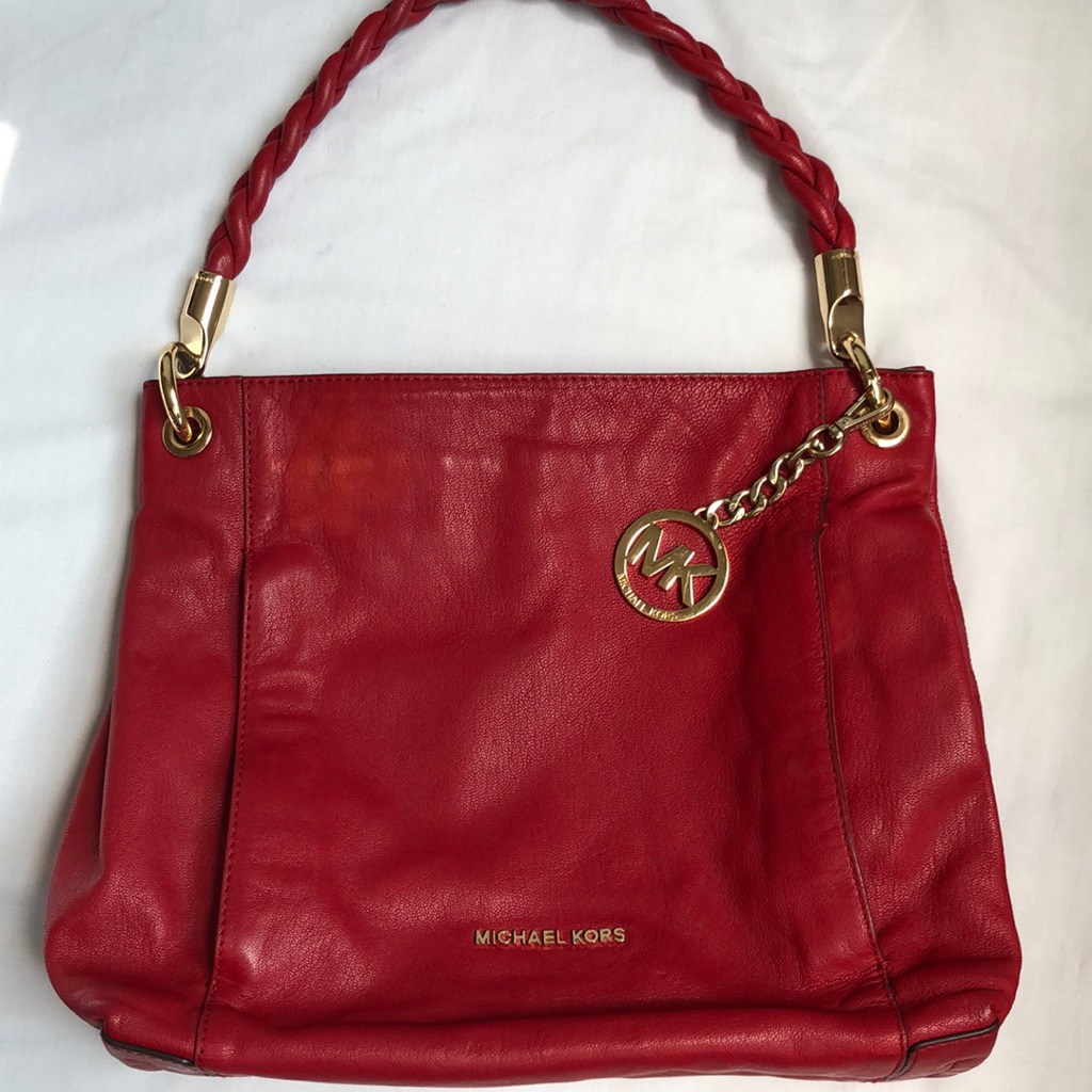 Cherry Red Michael Kors Naomi Bag